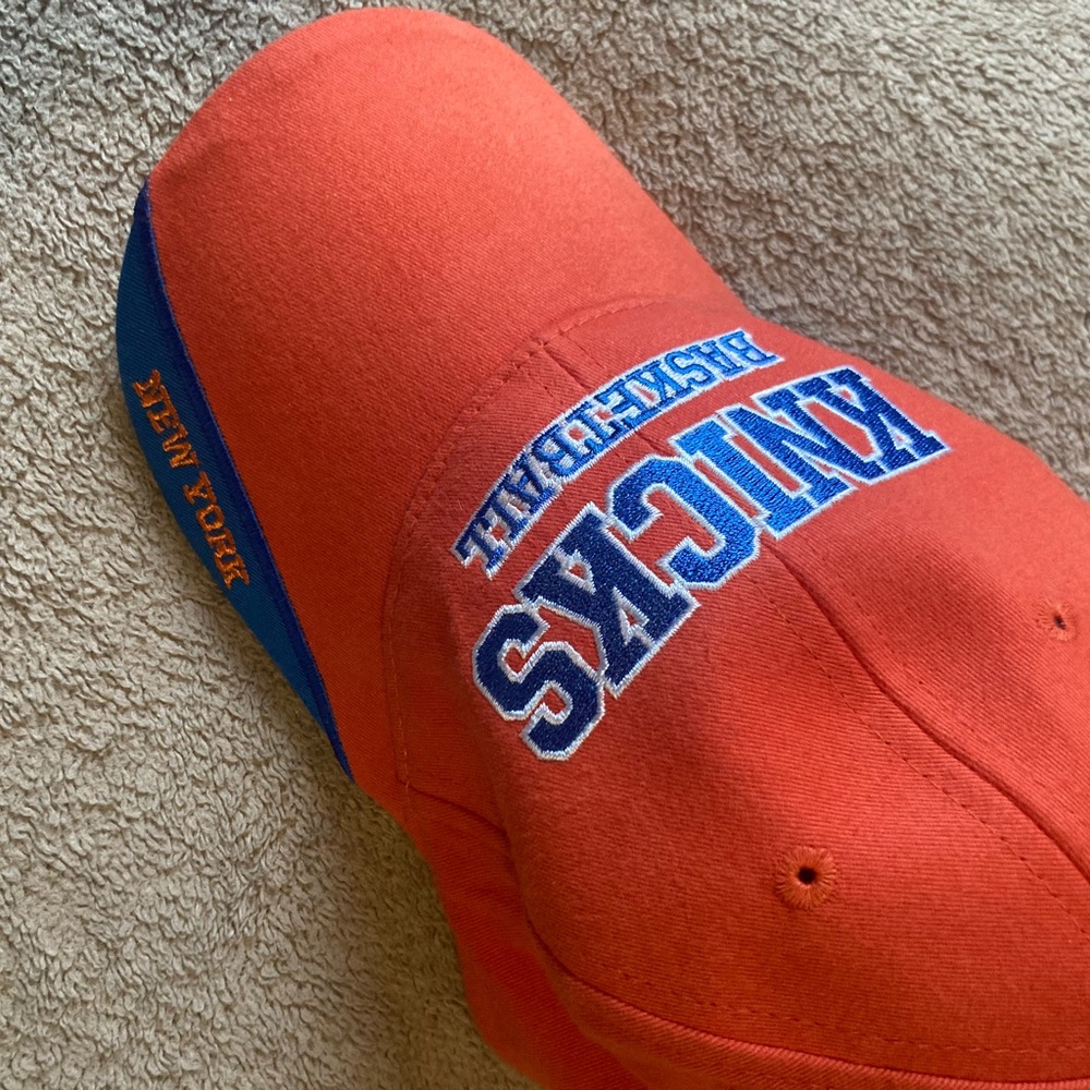 New York Knicks Basketball Orange and Blue Hat